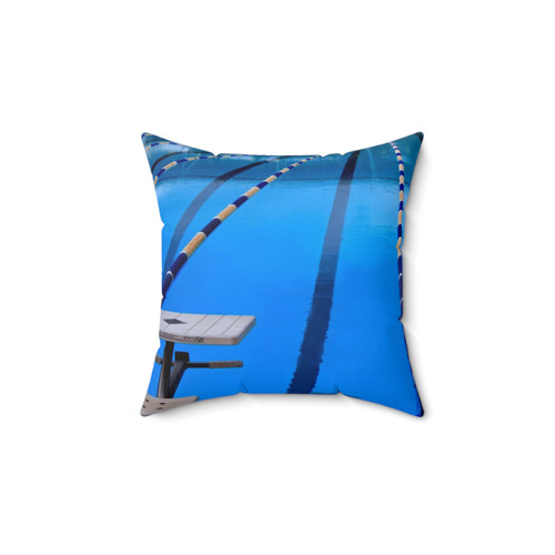 Swimming pool themed decorative pillow