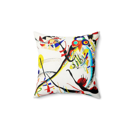 Wassily Kandinsky Blue Segment Abstract Art Pillow