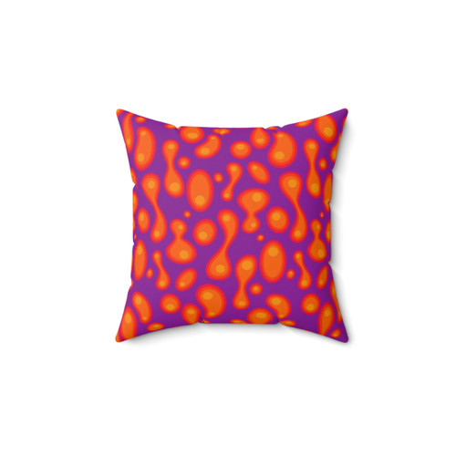 Retro Purple Lava Lamp Pillow