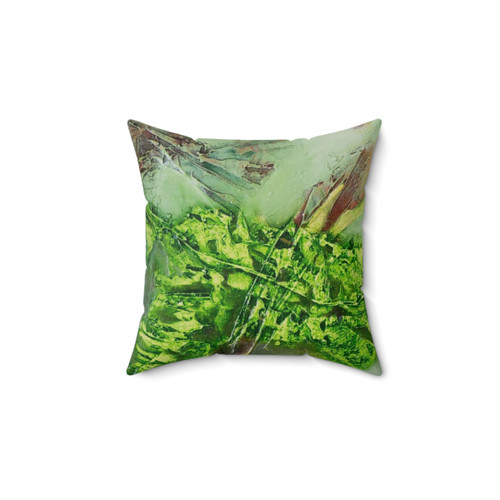 Earthy Green Throw Pillow for Home Decor
