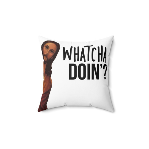 Jesus Watching Meme Pillow