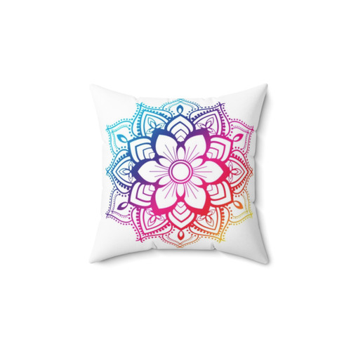 Colorful Mandala Throw Pillow