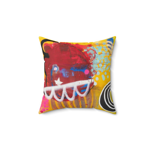 Abstract Pillow - Look To The Rainbow #2 by Artist Nathan Pendlebury