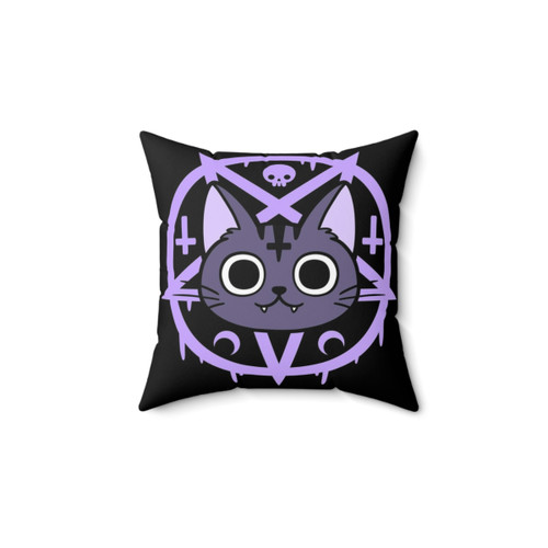 Nikury Pastel Goth Cat Pillow