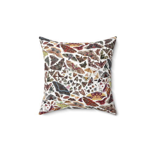 Moths of North America decorative pillow