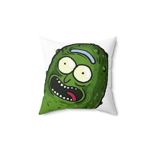 Pickle Rick Themed Throw Pillow