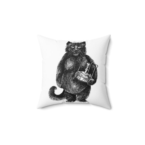 Behemoth the Cat Pillow - Cozy Literary Home Decor