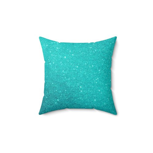 Robin's Egg Blue Glitter Decorative Pillow