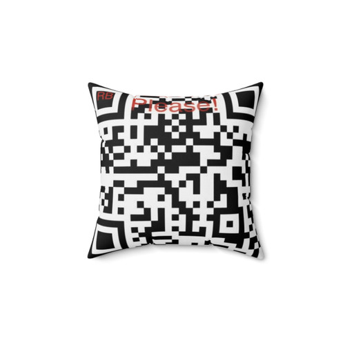 QR Code Decorative Pillow - Unique Home or Office Accent