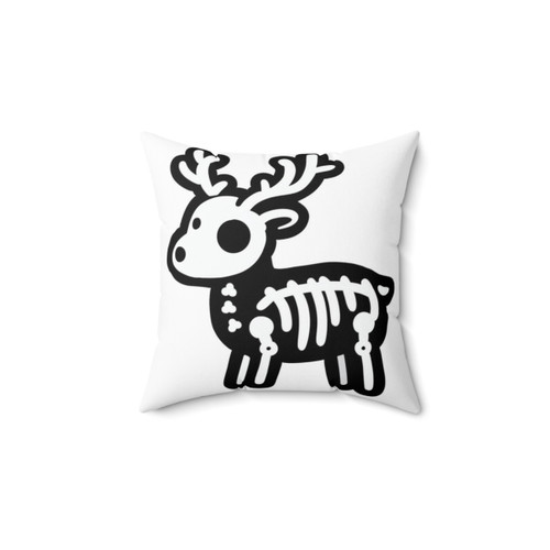 Gothic Skeleton Reindeer Christmas Pillow