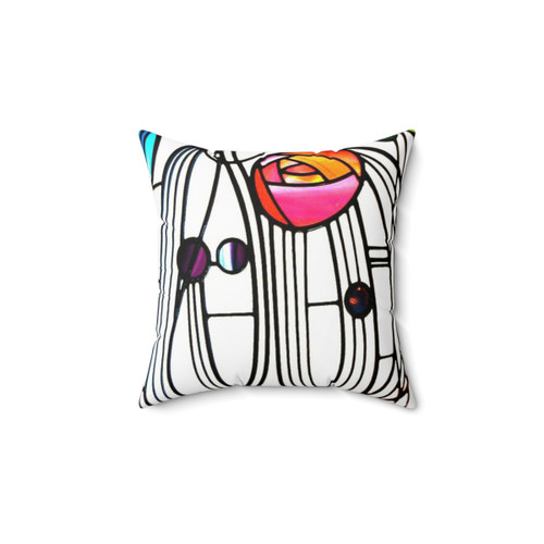 Charles Rennie Mackintosh Floral Decorative Pillow