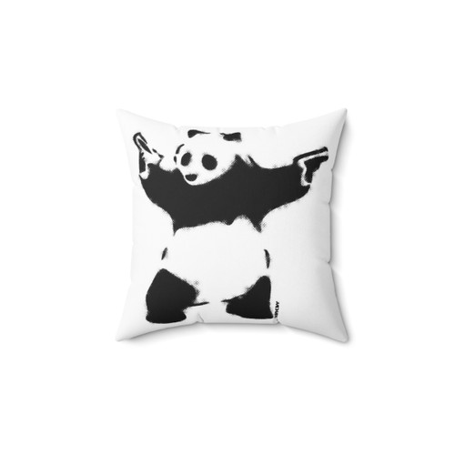 Banksy Panda Graffiti Street Art Pillow