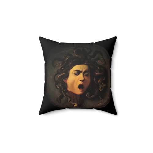 Medusa Decorative Pillow featuring the iconic Greek mythological creature
