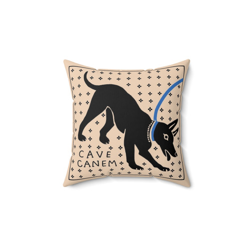 CAVE CANEM Roman Mosaic Pillow