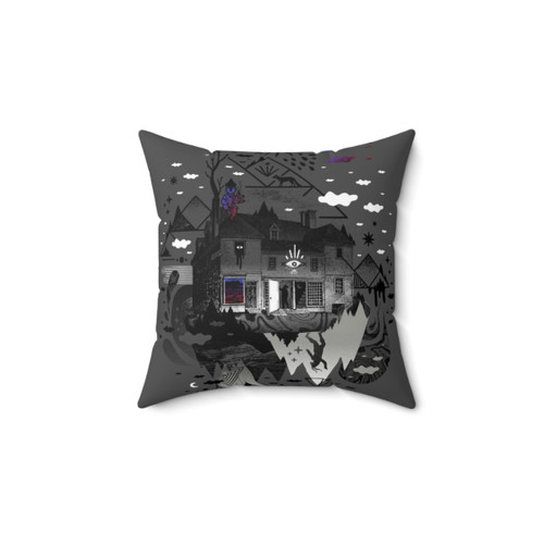 Surreal House Not a Home Decorative Pillow