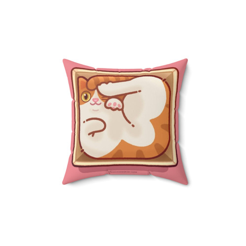 Adorable Cat in Box Pillow for Cozy Home Decor