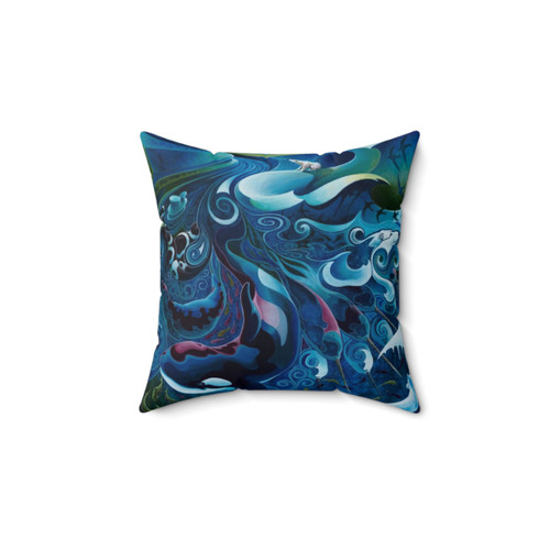 Arctic Oasis Pillow featuring polar bears, seals, and the northern lights