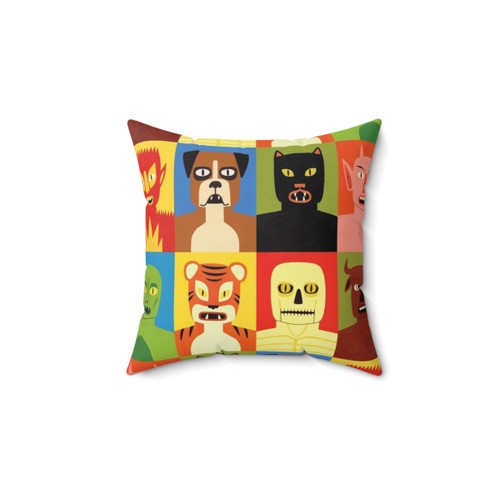 Animen Themed Pillow with Soft, Comfortable Furry Animal Design
