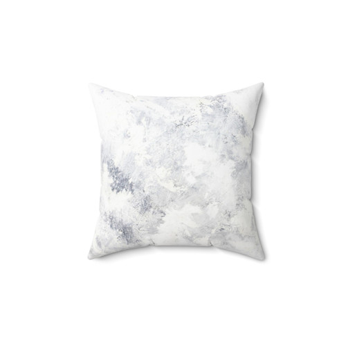 Contemporary White Rabbit Snowstorm Pillow