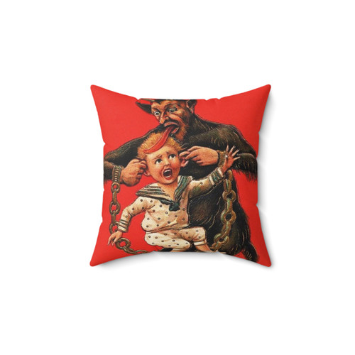 Krampus Horror Themed Decorative Pillow