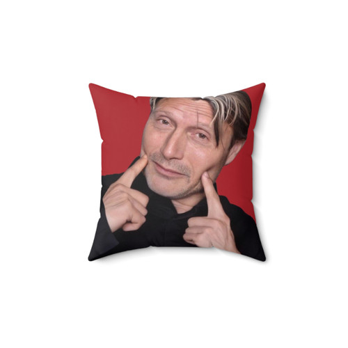 Mads Mikkelsen Throw Pillow for Hannibal TV Series Fans
