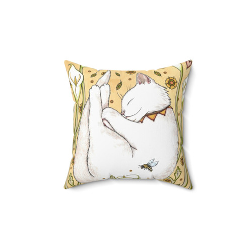 Floral Butterflies and Bees Decorative Pillow