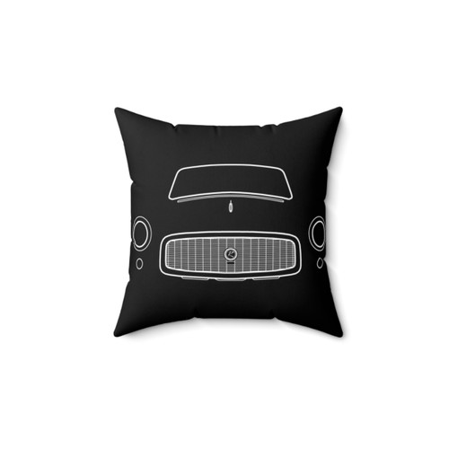 Classic car outline graphic pillow