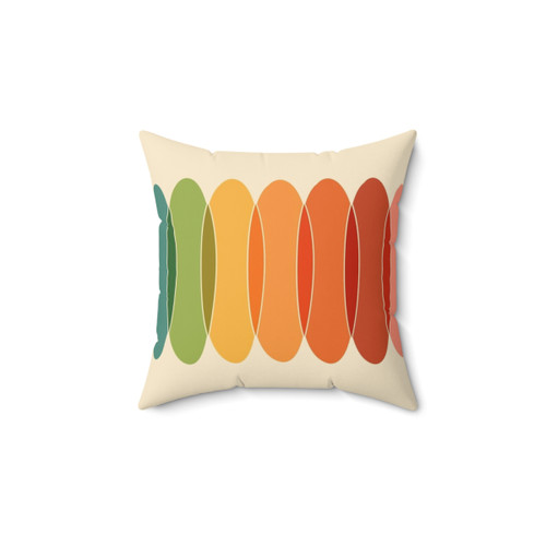 Chromatic Horizontal Geometric Pillow