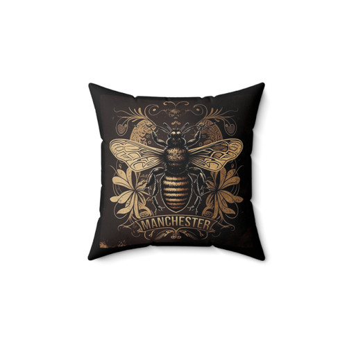 Manchester Bee Design Decorative Accent Pillow