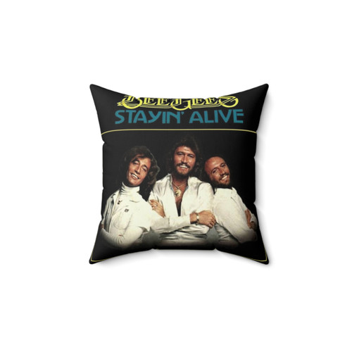Vintage 'Stayin' Alive' Throw Pillow