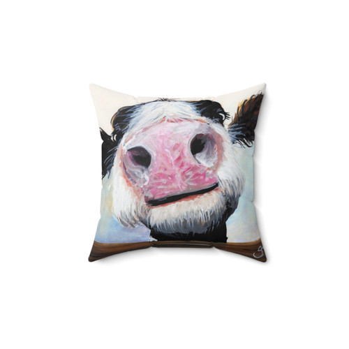 Nosey Cow Pillow by Shirley MacArthur