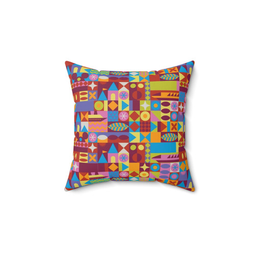 Retro Colorful Throw Pillow
