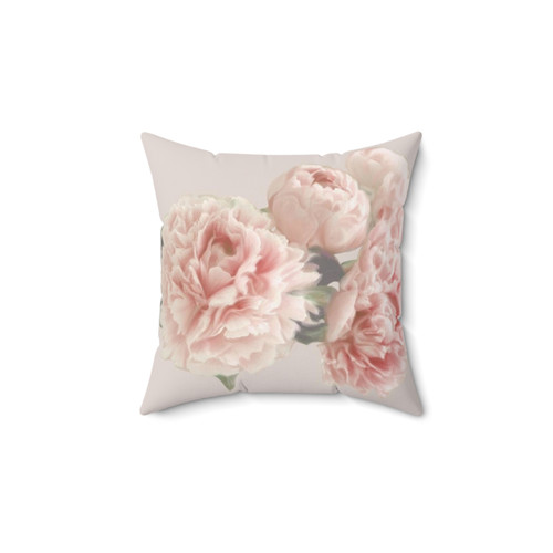 Vintage Pink Peonies Decorative Pillow