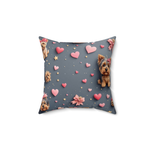 Playful 3D Yorkshire Terrier Pillow for Dog Lovers