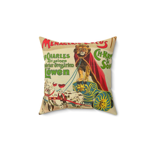 Vintage Circus Poster Pillow