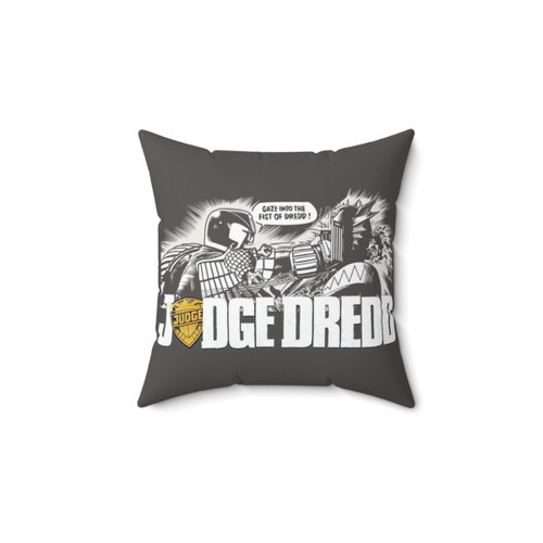 Judge Dredd Themed Pillow with 2000 AD Comic Book Art