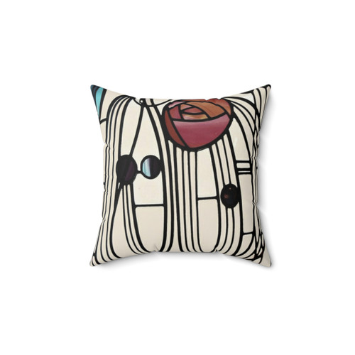 Charles Rennie Mackintosh Floral Decorative Pillow