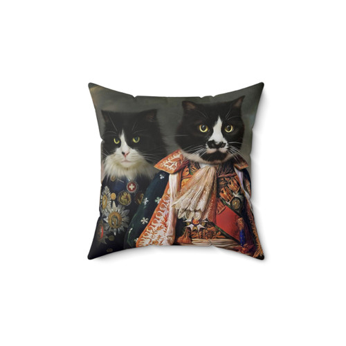 Anthropomorphic Cat Portrait Pillow