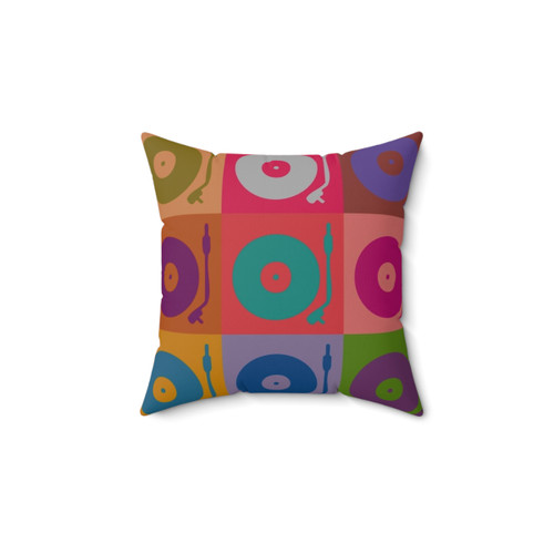 Vinyl Record Pop Art 4 Pillow
