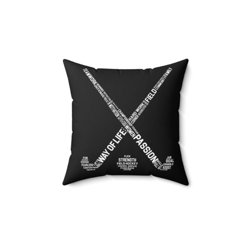 Field Hockey Words Pillow - Sporty Home Decor