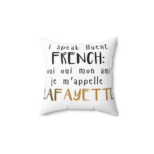 Fluent French Pillow for Language Learning and Home Decor