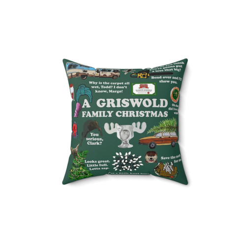 Vintage Christmas Pillow with Family Traditions