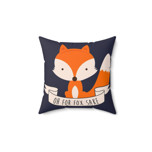 Cute Fox Themed Throw Pillow
