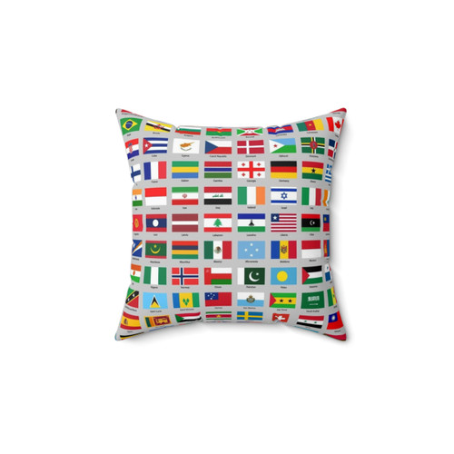 World Flags Patriotic Pillow