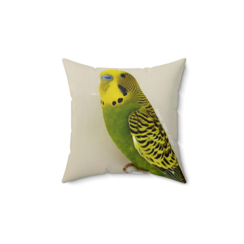 Budgie Model 5 Pillow with Exotic Bird Design