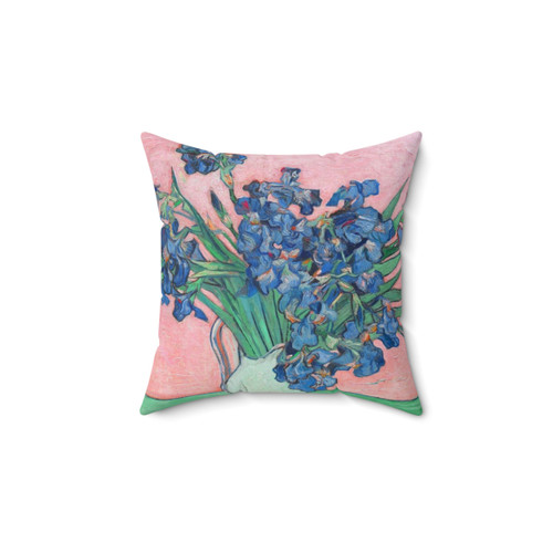 Van Gogh Irises in Vase Accent Pillow
