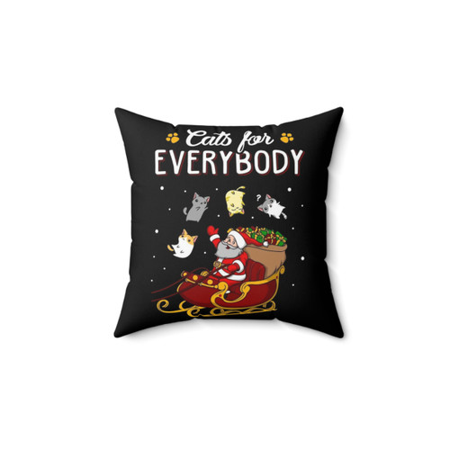 Funny Cat Lover Ugly Christmas Sweatshirt Pillow