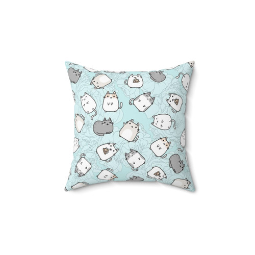 Cute Kawaii Cats Pattern Pillow
