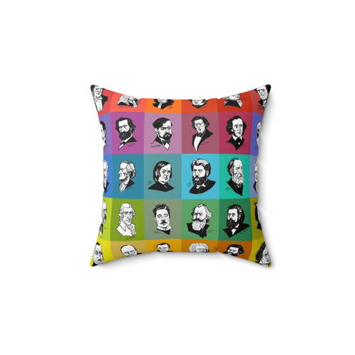 Multicoloured Composer Portrait Pillow