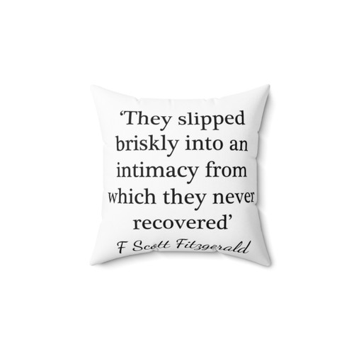 F Scott Fitzgerald Inspirational Quote Pillow